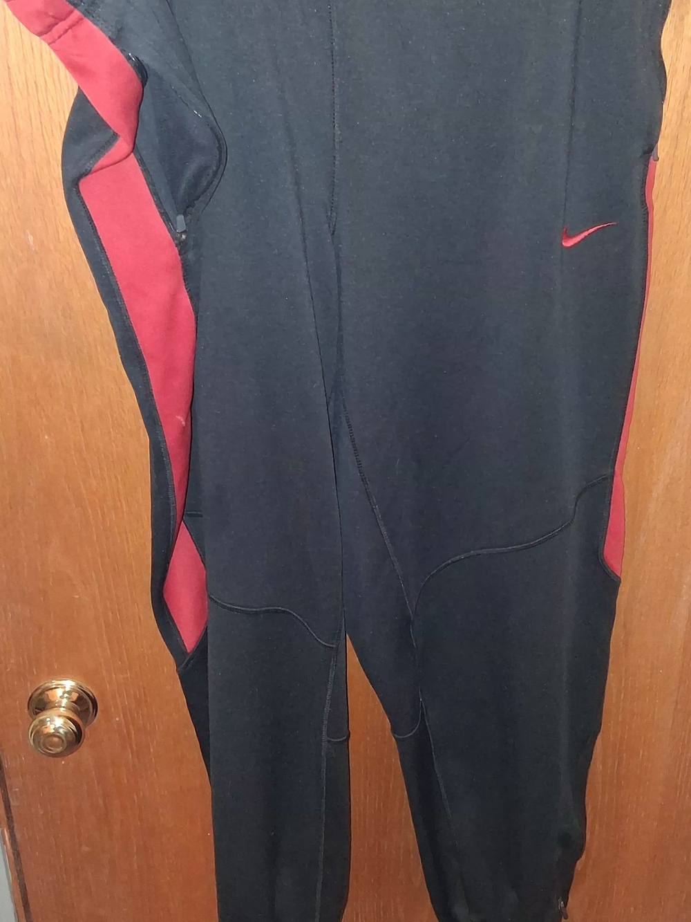 Nike Black Joggers with Red Accents